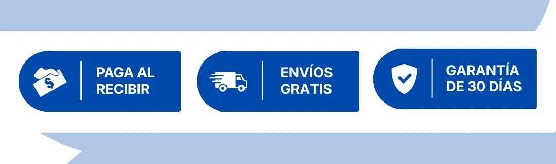 Pago contra entrega, envíos gratis, garantía de 30 días